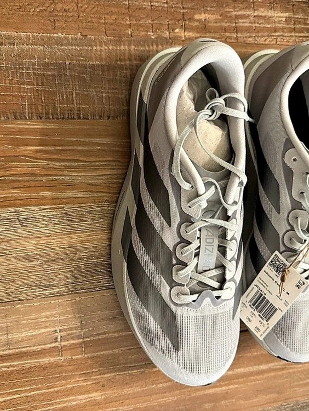 adidas Adizero Evo SL M Athletic Shoes Gray & White US 11